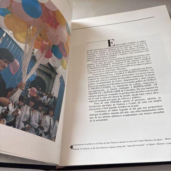 1989 GONZALO ENDARA CROW / Peran Erminy - English / Spanish Art Book HC DJ - Picture 7 of 13